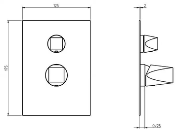 ALINE 49541 - Single handle stainless steel shower mixer with diverter by Rubinetterie Frattini - view 3